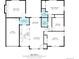 Detailed floor plan showcasing the layout of this 1261 sq ft home at 2986 S Elm St, Denver, CO 80222