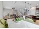 Spacious open-concept design featuring a dining area, kitchen, and living room, perfect for modern living at 6715 Raritan Dr, Denver, CO 80221