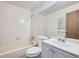 Bathroom with a shower/tub combo and white vanity at 61 S Sable Blvd # C14, Aurora, CO 80012
