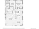 Floor plan of the home featuring a living room, dining area, kitchen, and two bedrooms at 28669 Mountain View Rd, Conifer, CO 80433