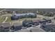 Overhead shot showcases a residential neighborhood with townhomes and an apartment complex at 2455 Alpine St, Longmont, CO 80504