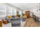 Bright living room with hardwood floors, large windows, and stylish furnishings at 2455 Alpine St, Longmont, CO 80504