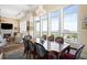 Bright dining room featuring elegant furniture, large windows, and city views at 5455 Landmark Pl # 1116, Greenwood Village, CO 80111