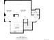 Detailed floor plan showcasing the layout of the kitchen, living, and dining areas at 1700 Bassett St # 101, Denver, CO 80202