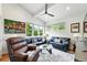 Bright living room with vaulted ceilings, large windows, and comfortable seating at 2635 Pierce St, Wheat Ridge, CO 80214