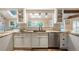 Close-up of kitchen sink with granite countertops and stainless steel dishwasher at 7750 S Glencoe Way, Centennial, CO 80122