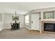 Cozy dining room with a dark wooden table and chairs, perfect for Gathering meals at 13271 Holly St # B, Thornton, CO 80241