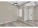 Cozy dining room featuring wood floors and modern chandelier at 14308 E Whitaker Pl # 114, Aurora, CO 80015