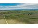 Expansive aerial view of a lush green landscape with scattered homes and majestic mountain views at 15958 Shadow Mountain Ranch Rd, Larkspur, CO 80118