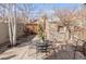 Backyard patio with table and seating at 543 N Marion St, Denver, CO 80218