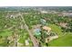 Overhead view of a neighborhood with a pool, baseball field, tennis courts, and green spaces near city at 1975 Cody St, Lakewood, CO 80215
