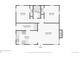 Floor plan featuring dimensions for the kitchen, laundry room, bathroom, living room, and bedrooms at 1975 Cody St, Lakewood, CO 80215