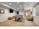 Entertainment room with a pool table, comfortable seating, and recessed lighting at 3734 Ridgeway St, Boulder, CO 80301