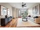 Bright living room with hardwood floors, a neutral color palette, and lots of natural light at 3734 Ridgeway St, Boulder, CO 80301