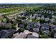 This aerial view shows the property's location in a neighborhood with proximity to green spaces and parks at 3386 Beeler Ct, Denver, CO 80238