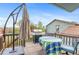 Inviting deck area with a grill, table, and seating perfect for outdoor dining and entertaining at 3620 Silver Plume Ln, Boulder, CO 80305