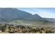 Panoramic view of mountains, showcasing a nearby community with tree lined streets at 3620 Silver Plume Ln, Boulder, CO 80305