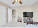 Bright bedroom with a ceiling fan and neutral walls at 25262 E 2Nd Pl, Aurora, CO 80018