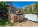 An outdoor shed with a trailer parked nearby at 7134 Kiowa Rd, Larkspur, CO 80118