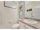Charming powder room with modern fixtures and decor at 22583 E Union Cir, Aurora, CO 80015