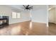 Living room with hardwood floors and a fireplace at 1405 Willow Oak Rd, Castle Rock, CO 80104