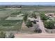 Aerial shot capturing a home with horse property and pens at 2091 Tate Ave, Fort Lupton, CO 80621