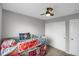 This room boasts a loft bed, and closet at 1341 Kingfisher Ave, Brighton, CO 80601