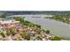 Stunning aerial view of the property near a serene lake and city amenities at 1647 N Osceola St, Denver, CO 80204