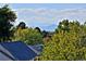 Elevated scenic view of the property showcasing lush trees and mountains in the distance at 1374 S Vine St, Denver, CO 80210