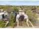 Overhead shot of residential neighborhood showcasing well-maintained houses, mature trees, and a variety of architectural styles at 3953 Tejon St, Denver, CO 80211