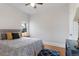 Comfortable bedroom featuring hardwood floors, neutral walls and ceiling fan at 3953 Tejon St, Denver, CO 80211