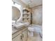 A cozy bathroom featuring sleek fixtures, modern design, and a combination shower and bathtub at 17595 E Mansfield Ave # 1331L, Aurora, CO 80013
