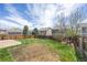 Backyard featuring a patio and lawn, and a wooden fence bordering the property at 2410 Morningview Ln, Castle Rock, CO 80109