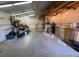 Unfinished basement with overhead lighting, work bench, and storage at 12189 Boot Hill Dr, Parker, CO 80138
