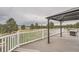 Spacious wooden deck with gazebo provides great views of the surrounding open space at 12189 N Boot Hill Dr, Parker, CO 80138