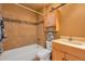 Full bathroom featuring a tub and shower combination with modern fixtures at 13782 E Lehigh Ave # H, Aurora, CO 80014