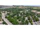 High-angle shot featuring neighborhood, school, athletic fields and distant mountain views at 1006 Homestake Dr # 1D, Golden, CO 80401