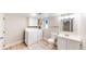 Updated laundry room with modern washer, dryer, and vanity at 1006 Homestake Dr # 1D, Golden, CO 80401