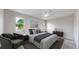 Comfortable main bedroom with neutral color palette, ceiling fan and serene decor at 1006 Homestake Dr # 1D, Golden, CO 80401