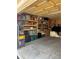 Attached garage with built in shelving for organizing and storing at 457 Black Feather Loop # 702, Castle Rock, CO 80104