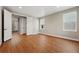 Bright bedroom featuring hardwood floors, and a closet at 3370 Backdrop Ct, Castle Rock, CO 80108