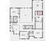 Detailed second floor floorplan featuring four bedrooms, three bathrooms, laundry, and a large primary suite at 3370 Backdrop Ct, Castle Rock, CO 80108