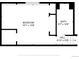 Floor plan showing the bedroom and bathroom dimensions and layout at 8277 Carriage Ln, Parker, CO 80134