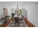Dining room with modern furnishings, stylish rug and chandelier at 14325 N Santa Fe St, Broomfield, CO 80023