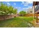 Expansive backyard featuring a well-maintained lawn, privacy fence, and mature trees for shade and seclusion at 2529 S Truckee Way, Aurora, CO 80013