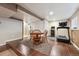 Basement featuring dark wood floors, recessed lighting, with space for games and exercise at 2529 S Truckee Way, Aurora, CO 80013