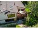 Aerial view showcasing the deck with seating and skylights above the home at 559 E 2Nd Ave, Castle Rock, CO 80108