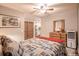 Well-lit bedroom with a bed, and ample storage, perfect for a restful night's sleep at 655 Four O Clock Rd # 104, Breckenridge, CO 80424