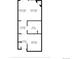 Floor plan of a home with a living room, dining area, kitchen, bath, foyer, and bedroom at 655 Four O Clock Rd # 104, Breckenridge, CO 80424