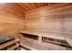 Interior view of a sauna at 655 Four O Clock Rd # 104, Breckenridge, CO 80424